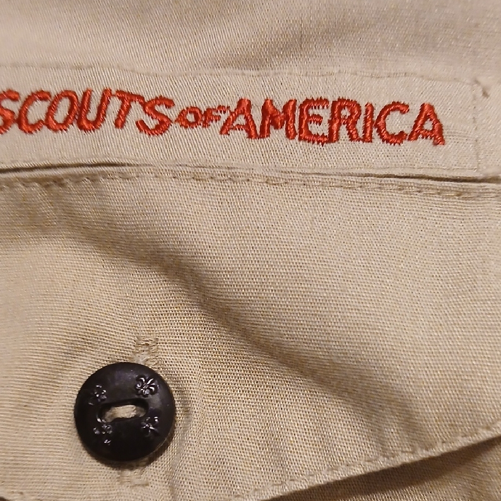 Men's Tan BSA  ASST. Scoutmaster XL Uniform Shirt - Picture 11 of 14